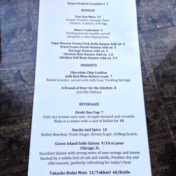 Toki Underground - Specials menu - Ramen Near Me - Washington, DC, District of Columbia