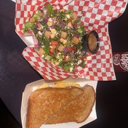 Toasty's Sandwich Shop - Steak Tastic with Bruschetta Salad. Amazing food in the Duluth area! Great place to stop if you're hungry for authentic homemade food!