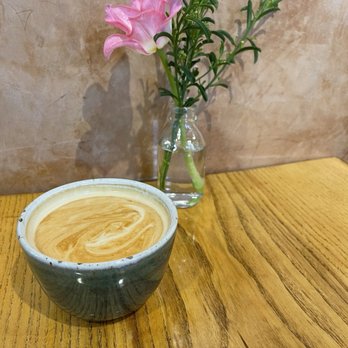 Slow Burn Coffee - Delicious Breve in beautiful space - Coffee Roasteries Near Me - Albuquerque, New Mexico
