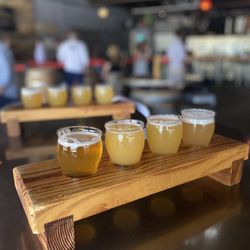 Creature Comforts Brewing - A flight featuring: 1. Tropicalia 2. Flash Cat 3. Bigger Dreams 4. Paradiso