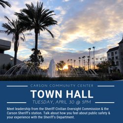 Carson Sheriff's Station - The public is invited to talk about public safety in their community & share feedback & experiences with the Sheriff's Department. 2019.