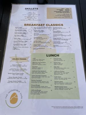 Menu photo 4 The Incredible Cafe San Diego, CA Menu photo 4 The Incredible Cafe San Diego, CA