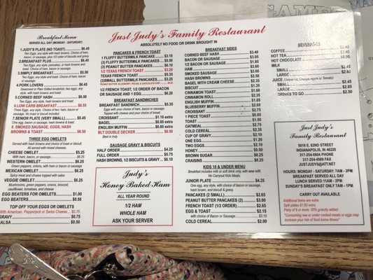 Menu photo 3 Just Judy's Indianapolis, IN