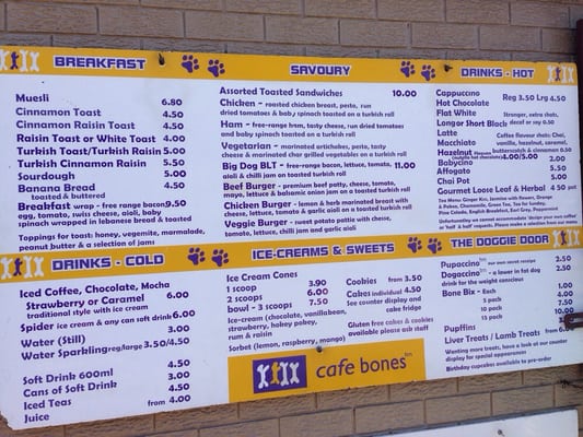 Menu photo 2 Cafe Bones Broadway, NSW