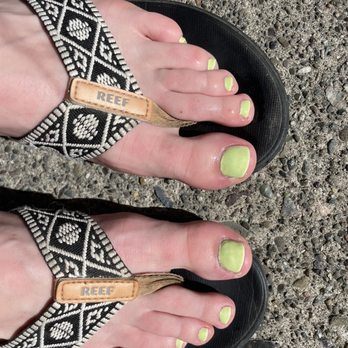 Super Nails - The pedicure is not bad from far away, but if I wanted that I would have done this at home. I paid $40+tip for professional quality. - Nail Salons Near Me - Santa Rosa, California