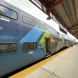 Tri-Rail - Delray Beach Station - Train at Delray Beach station