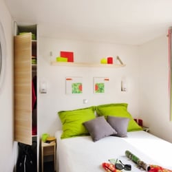 Camping de la Plage - Chambre parentale, mobilhome pour 4 personnes