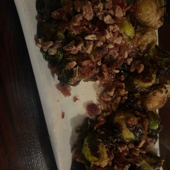Jimmy Madison's - Brussels, bacon, candied nuts. We already ate quite a bit. - Southern Near Me - Harrisonburg, Virginia