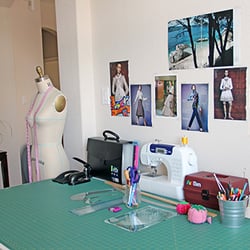 Audrey Q Fashion Studio & Sewing Classes - Studio is well stocked and cozy!