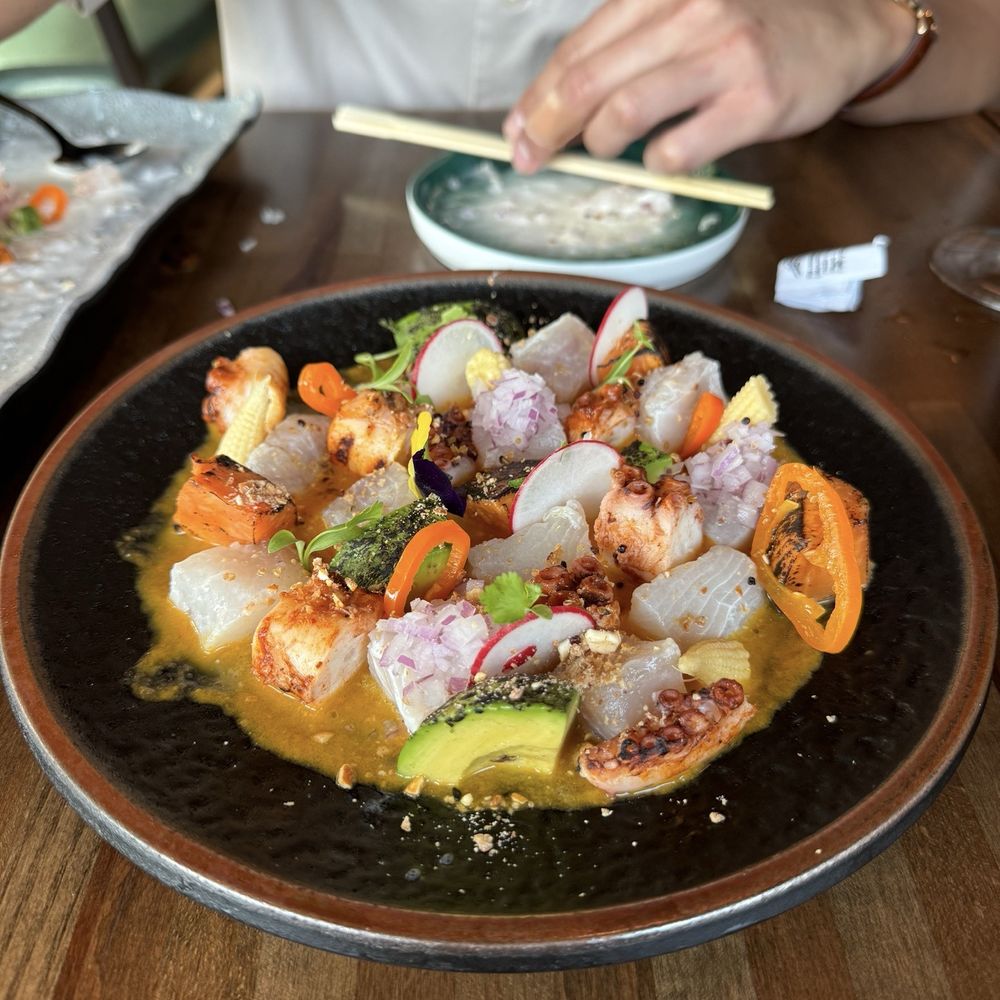 Katana Cocina Nikkei - Ceviche de pescado y pulpo 3 ajies - Japanese Near Me - Weston, Florida
