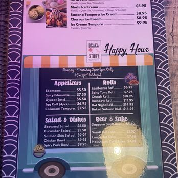 Osaka Story - Menu - Sushi Bars Near Me - Long Beach, California Osaka Story - Menu - Sushi Bars Near Me - Long Beach, California