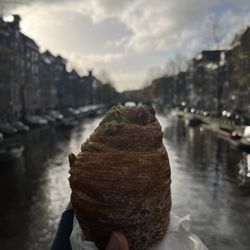 Pistachio cruffin