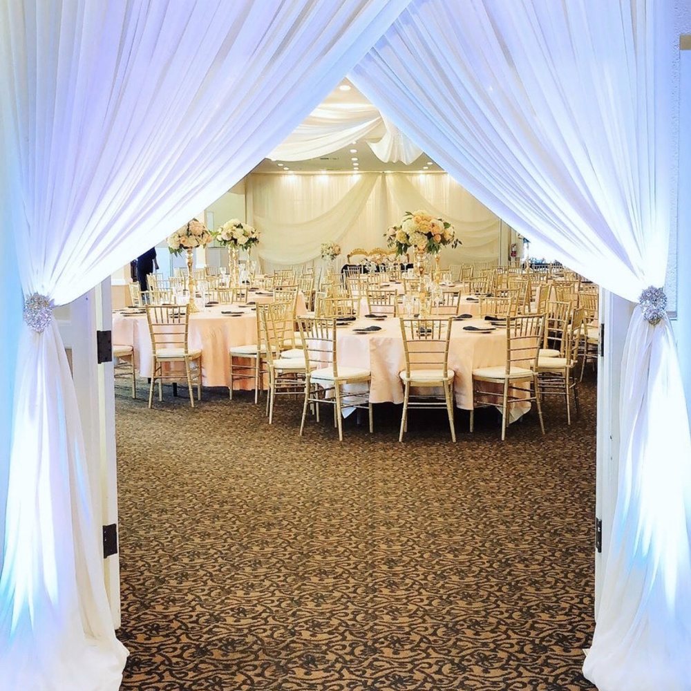 Draping at the entryway to our reception! Draping at the entryway to our reception!