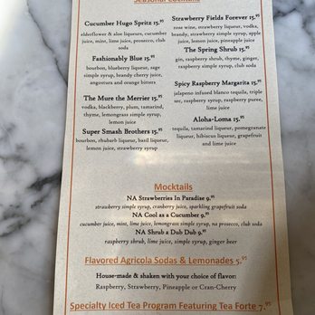 Agricola Eatery - Cocktail Menu - New American Near Me - Princeton, New Jersey