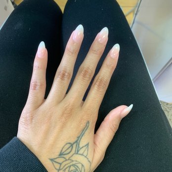 A Nail & Spa - Pink & White Ombre Full Set - Nail Salons Near Me - Burbank, California
