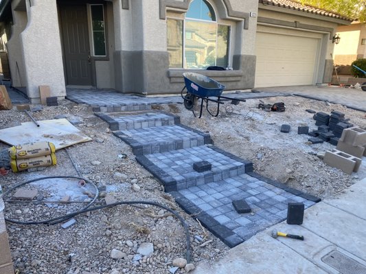 Paver Installation - A couple of our paver projects! Create your own customization of pavers