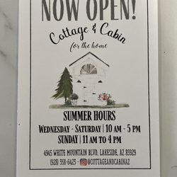 Cottage & Cabin - Hours & Contact Information
