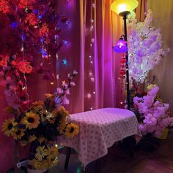 Revita Foot Spa - Clean and relaxing foot spa space with floral decor, ambient lighting, and a cozy atmosphere.