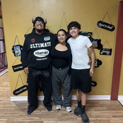 Unity Escape Rooms - Me and my kids after beating the escape room with a minute to spare