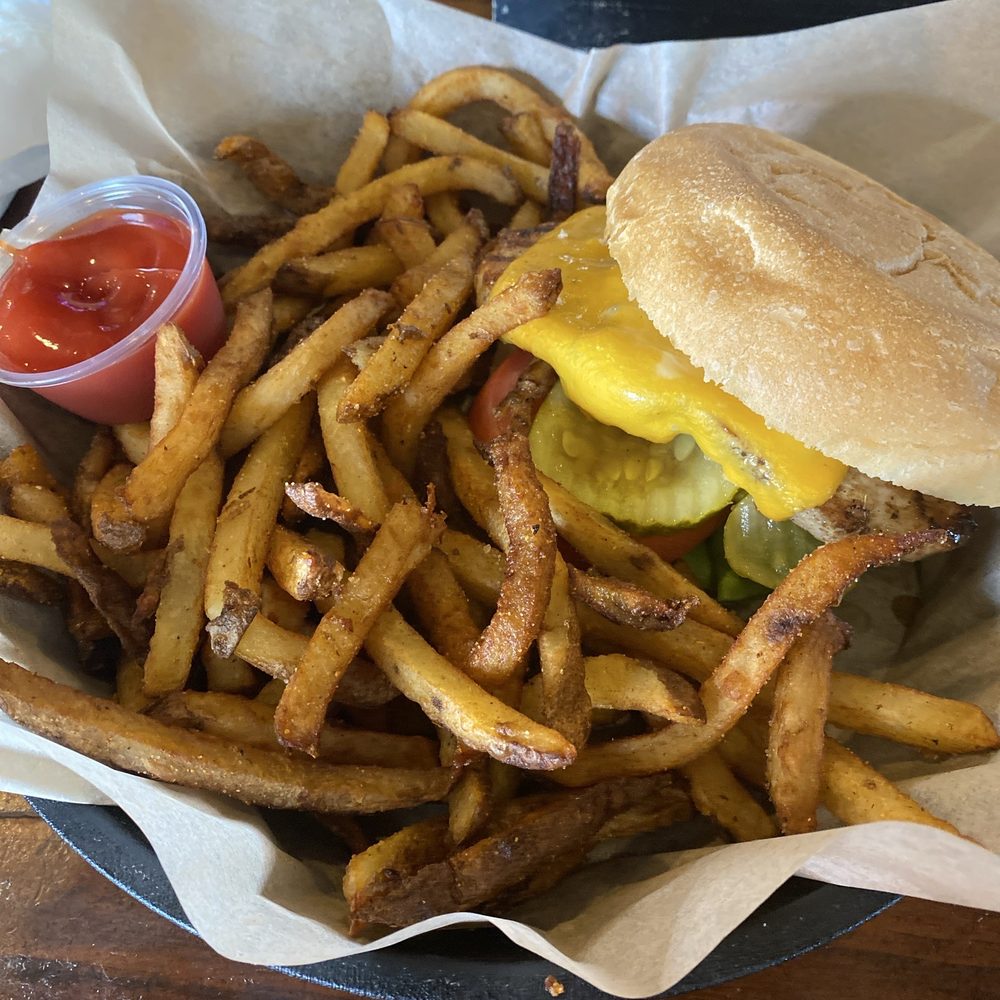 The Burgers - Grilled chicken sandwich with fries - Burgers Near Me - Lenoir City, Tennessee