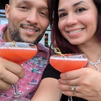 Leaf Bar & Lounge - Strawberry Mezcal Martini cheers - Lounges Near Me - Flushing, New York