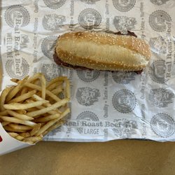 Lion's Choice - Troy - King roast beef sandwich and large fry