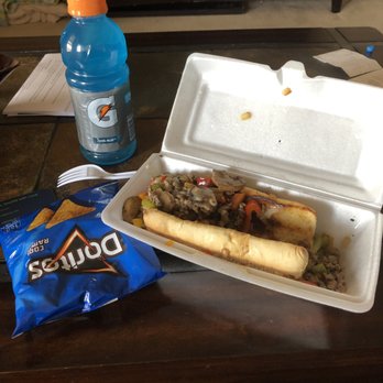 Big Boss Hotlinks - Seatown Cheesesteak. I added mushrooms(.50) and made it a combo for the chips and drink. - Food Trucks Near Me - Corrales, New Mexico