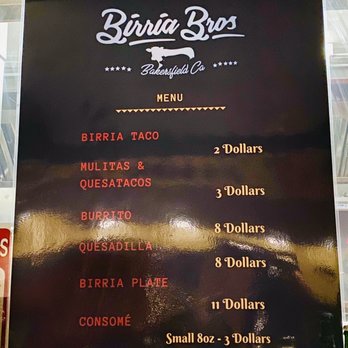 Birria Bros. - Menu - Mexican Near Me - Bakersfield, California