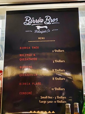 Menu photo 8 Birria Bros. Bakersfield, CA