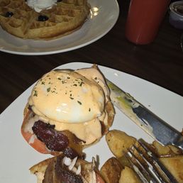 Waffle and Sycamore Benedict Waffle and Sycamore Benedict