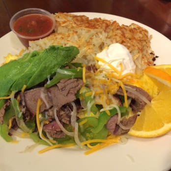 Blackbird Café - Fajita steak omelette with hash brown - Cafes Near Me - Long Beach, California Blackbird Café - Fajita steak omelette with hash brown - Cafes Near Me - Long Beach, California