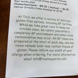 Gf statement on menu. Gf statement on menu.