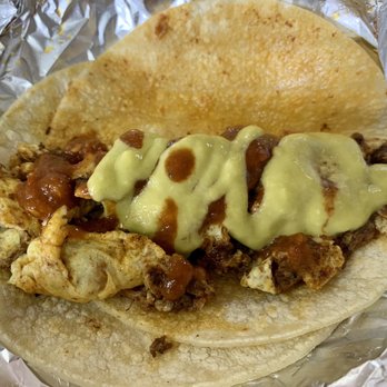 Pollo Picosito - Chorizo taco with sauce - Mexican Near Me - Live Oak, Texas