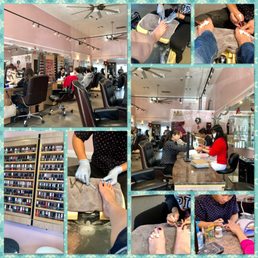 The beautiful salon plus our toes and hands being done. The beautiful salon plus our toes and hands being done.