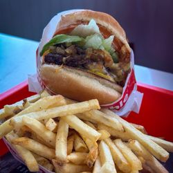 In-N-Out Burger - Having a double double during pit stop