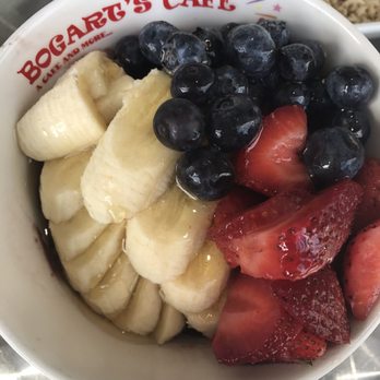Bogart's Cafe - Acai bowl with the granola on the side since I'm allergic to almonds - Breakfast & Brunch Near Me - Honolulu, Hawaii Bogart's Cafe - Acai bowl with the granola on the side since I'm allergic to almonds - Breakfast & Brunch Near Me - Honolulu, Hawaii