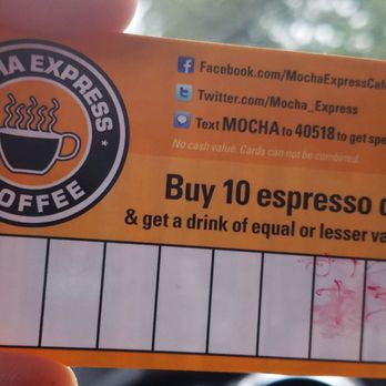 Mocha Express - Ten punches to get a free one. - Coffee & Tea Near Me - Portland, Oregon Mocha Express - Ten punches to get a free one. - Coffee & Tea Near Me - Portland, Oregon