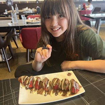 Melt N Dip - Strawberry with triple dip chocolate - Creperies Near Me - Greenfield, Wisconsin