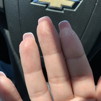 Luxury Nails Spa - Look at all that glue - Nail Salons Near Me - San Jose, California