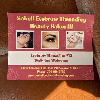 Saheli Eyebrow Threading - Address - Eyebrow Services Near Me - Aurora, Colorado Saheli Eyebrow Threading - Address - Eyebrow Services Near Me - Aurora, Colorado
