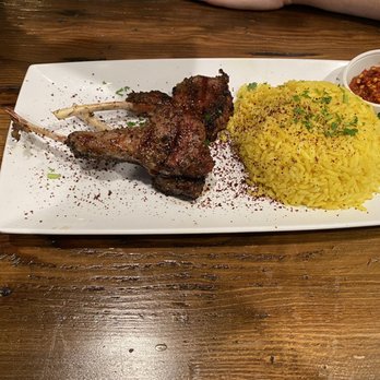 Olea - GF Lamb Chops Platter; Come 4 to an order and great appetizer or main course - Mediterranean Near Me - Fayetteville, North Carolina Olea - GF Lamb Chops Platter; Come 4 to an order and great appetizer or main course - Mediterranean Near Me - Fayetteville, North Carolina