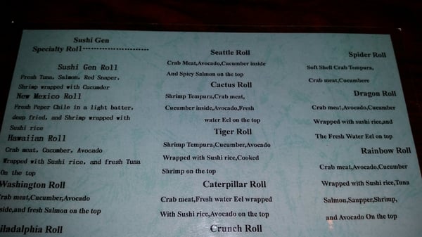 Menu photo 8 Sushi Gen Albuquerque, NM
