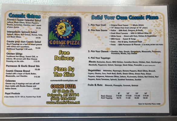 Menu photo 6 Cosmic Pizza - Belgrade Belgrade, MT