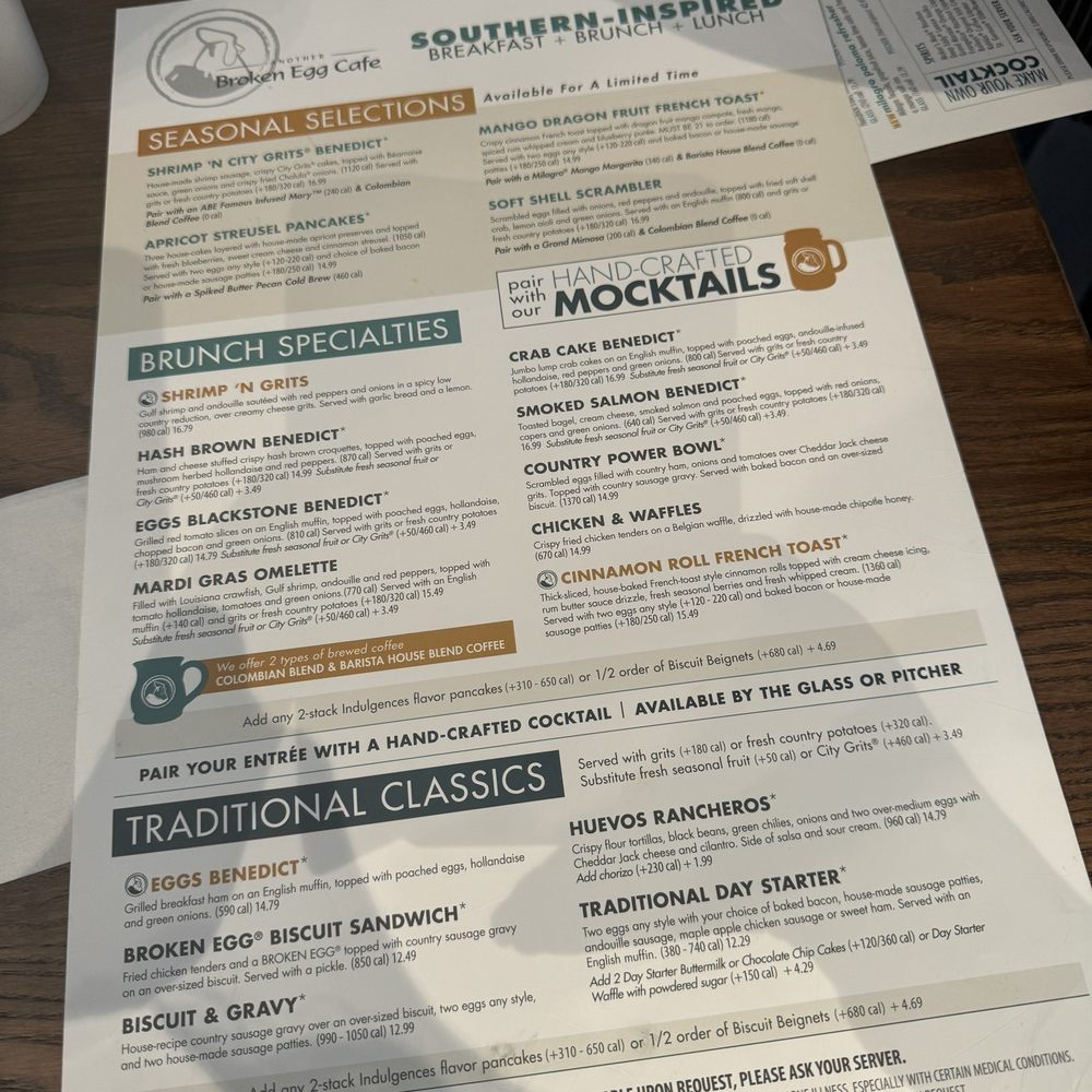 Another Broken Egg Cafe - Menu - Southern Near Me - El Paso, Texas