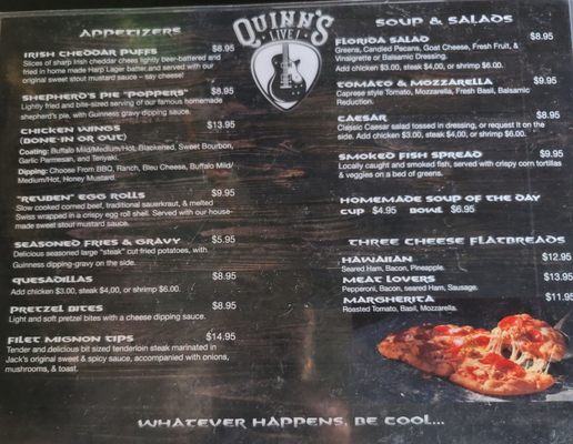 Menu photo 4 Mickey Quinns Seminole, FL
