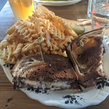 The Birch Door Cafe - Reuben Sandwich with Waffle fries. Yummy! - Breakfast & Brunch Near Me - Bellingham, Washington The Birch Door Cafe - Reuben Sandwich with Waffle fries. Yummy! - Breakfast & Brunch Near Me - Bellingham, Washington