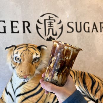 Tiger Sugar - S1 Brown Sugar Milk with Boba, Pearl & Cream Mousse - Bubble Tea Near Me - New York, New York Tiger Sugar - S1 Brown Sugar Milk with Boba, Pearl & Cream Mousse - Bubble Tea Near Me - New York, New York