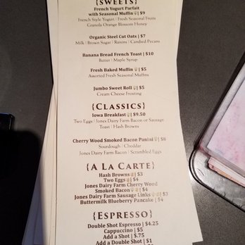 Caroline's Restaurant - Sunday breakfast menu - New American Near Me - Dubuque, Iowa