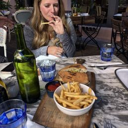 Chicken sandwich had the best pesto. Chicken sandwich had the best pesto.