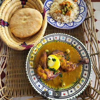 TajineXpress - Lemon chicken, bread, and hummus. - Moroccan Near Me - Orlando, Florida TajineXpress - Lemon chicken, bread, and hummus. - Moroccan Near Me - Orlando, Florida
